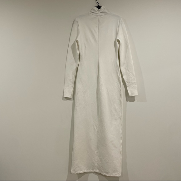 Nonchalant label long sleeve turtle neck maxi dress sz small high slit stretchy - Picture 5 of 5